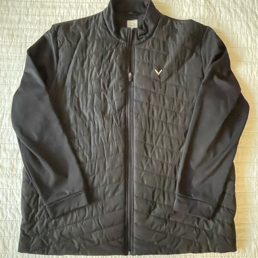 Callaway Men's Quilted Black Performance Full Zip Jacket XXL